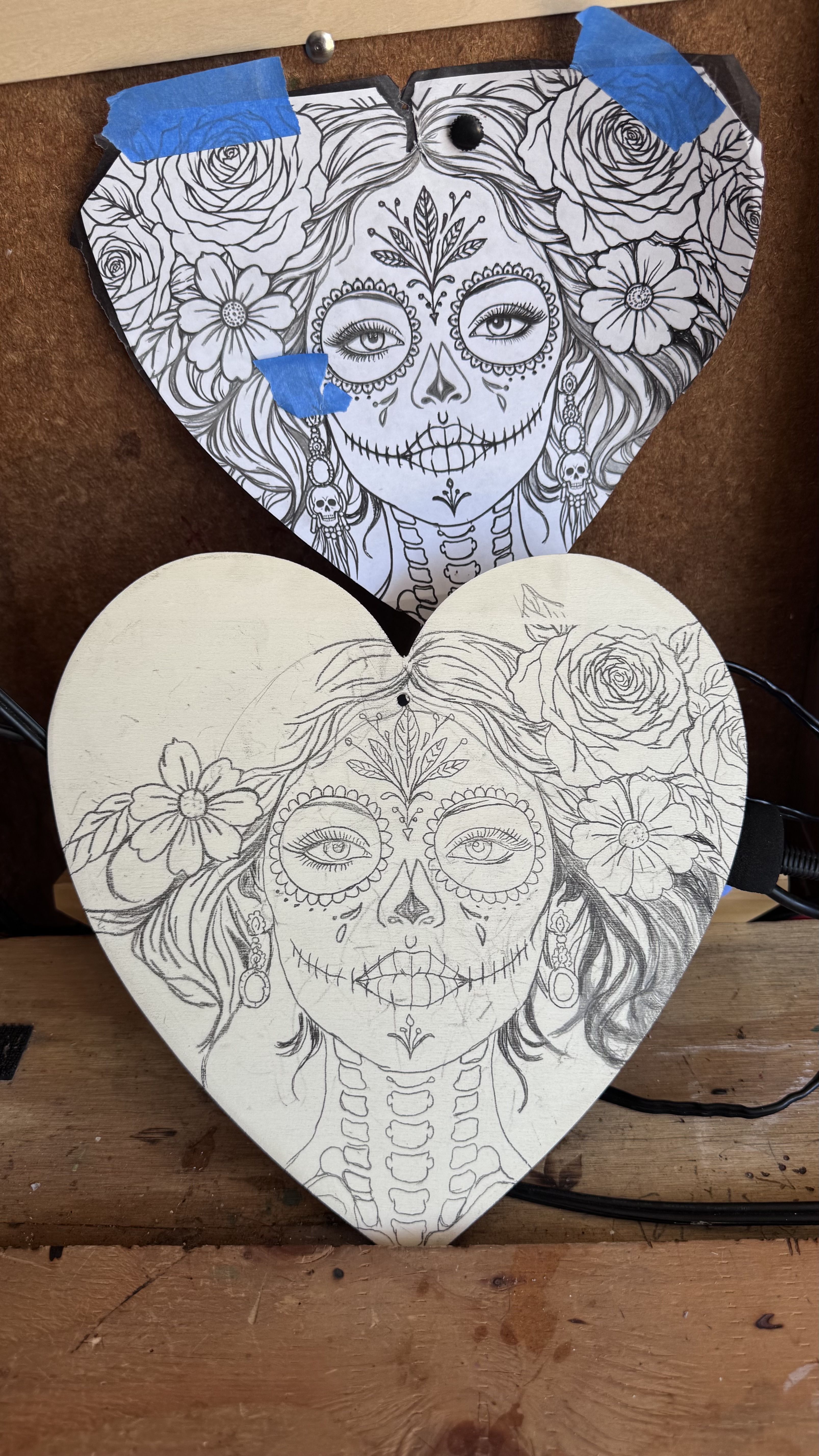 Dia de los Muertos Girl process photo
