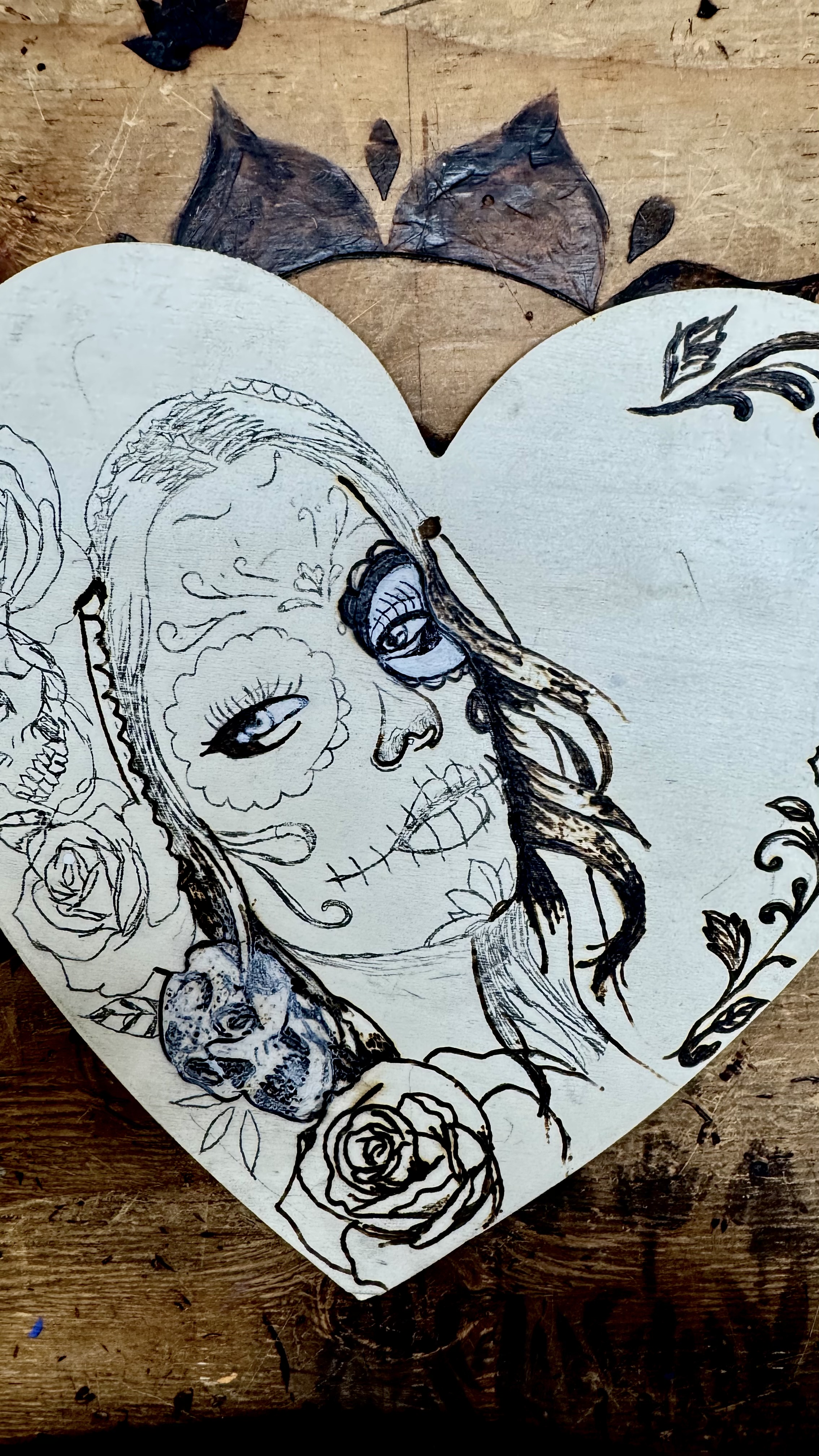 Dia de los Muertos Girl extra art