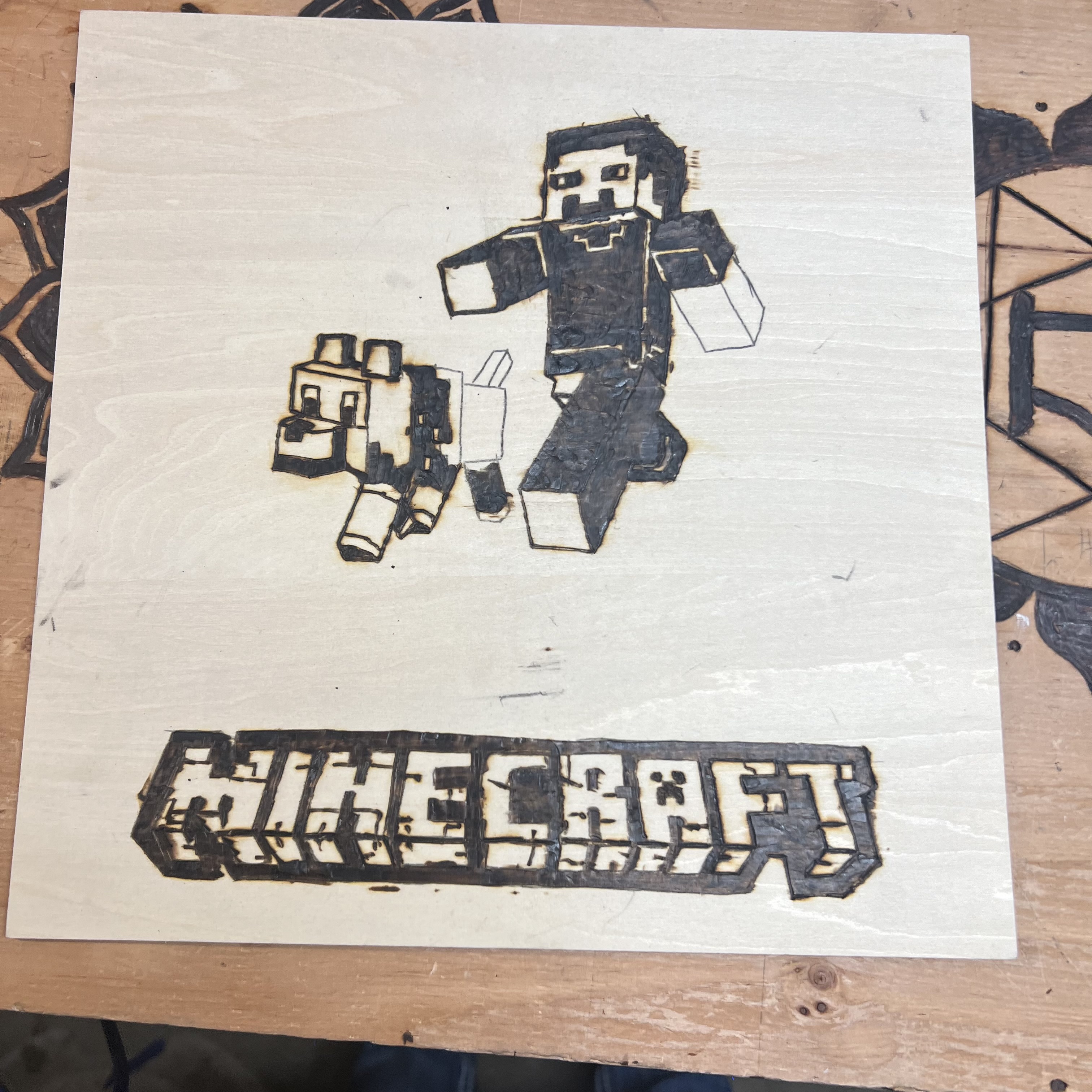 Nursery set woodburning piece