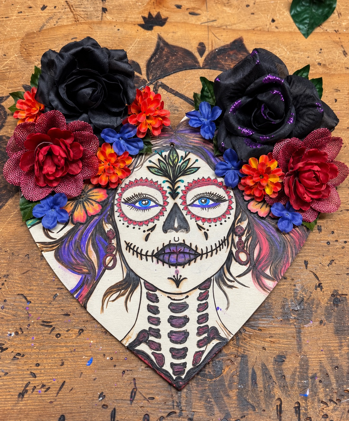 Dia de los Muertos Girl process photo