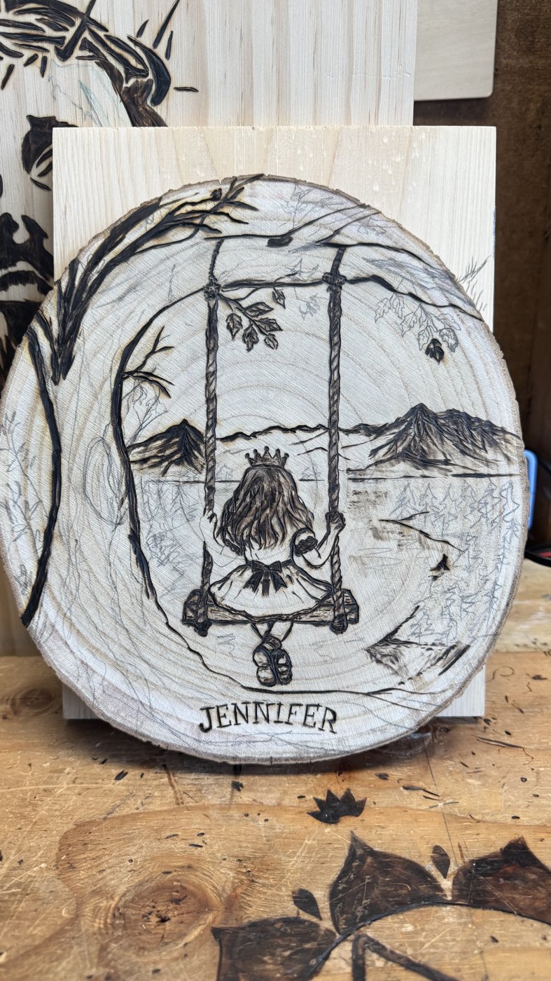 Little Princess — tree, branches and mountains burned in